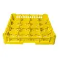 PANIER CLASSIQUE ÉQUIPÉ DE 16 COMPARTIMENTS CARRÉS POUR VERRES- MOD. KIT1/4X4 - DIM. PANIER 50 x  50  cm - MESURES COMPARTIMENTS INTÉRIEURES 11,3 x  11,3 cm - HAUTEUR VERRE 0 À 6,5  cm- NORME CE