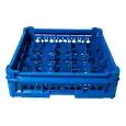 PANIER CLASSIQUE ÉQUIPÉ DE 25 COMPARTIMENTS CARRÉS POUR VERRES- MOD. KIT2/5X5 - DIM. PANIER 50 x  50  cm - MESURES COMPARTIMENTS INTÉRIEURES 8,8 x  8,8 cm - HAUTEUR VERRE 6,5 À 12 cm- NORME CE