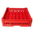 PANIER CLASSIQUE ÉQUIPÉ DE 49 COMPARTIMENTS CARRÉS POUR VERRES- MOD. KIT2/7X7 - DIM. PANIER 50 x  50  cm - MESURES COMPARTIMENTS INTÉRIEURES 6,3 x  6,3 cm - HAUTEUR VERRE 6,5 À 12 cm- NORME CE