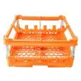 PANIER CLASSIQUE ÉQUIPÉ DE 4 COMPARTIMENTS CARRÉS POUR VERRES- MOD. KIT3/2X2 - DIM. PANIER 50 x  50  cm - MESURES COMPARTIMENTS INTÉRIEURES 22,6   22,6 cm- HAUTEUR VERRE 12 À 24 cm - NORME CE