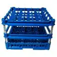 PANIER CLASSIQUE ÉQUIPÉ DE 25 COMPARTIMENTS CARRÉS POUR VERRES- MOD. KIT4/5X5 - DIM. PANIER 50 x  50  cm - MESURES COMPARTIMENTS INTÉRIEURES 8,8 x  8,8 cm - HAUTEUR VERRE 24 À 34 cm  - NORME CE