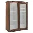 CAVE À VINS RÉFRIGÉRÉE EN BOIS - Mod. KL2792 - STATIQUE - Température +2°/+8°C - Capacité Lt. 310 + 310 - Monophase 230V/1/50Hz - Puissance W 185 + 185 - Dim. 128x61 xh186 cm - Poids 260 Kg