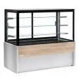 VITRINE NEUTRE (SANS GROUPE ET SANS ÉVAPORATEUR) - PÂTISSERIES SÈCHES - MOD. KRISTALL_NE - STRUCTURE EN VERRE - ÉCLAIRAGE LED