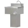 LAVE MAINS MURAL - MOD. LC 50 - STRUCTURE EN INOX - COMMANDE À GENOU - DIM. 50 x 40 x h 80 cm