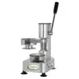 PRESSE À HAMBURGER MANUELLE - MOD. PRAM10 - DIMENSIONS MOULE Ø 10 cm - DIM. 19 x 25 x h32 cm - NORME CE