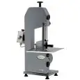 SCIE À OS À RUBAN - MOD. SEOSV15T- STRUCTURE EN MÉTAL POLI - HAUTEUR COUPE 25 cm - Alimentation V 230/400/50Hz TRIPHASE  - PUISSANCE Kw 0,75 (1,0 Hp) - DIM.  37 x 41 x h 81 cm - NORME CE