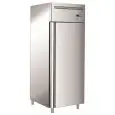 Armoire réfrigérée en acier inox AISI 201 - Mod M-GN650TN-FC - Gastronorm 2/1 (65 x 53 cm) - Ventilé - 1 porte - Capacité brute de 650 litres - Température 0° / +8°C - Dimensions cm L 74 x P 83 x 201 H