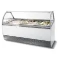 VITRINE À GLACE  - MOD. MILLENNIUM LX - VENTILÉE - VERRES BOMBÉS  S'OUVRANT VERS L'HAUT- UNITÉ CONDENSATRICE REFROIDIE PAR AIR -DÉGIVRAGE PAR INVERSION DE CYCLE  - TEMPÉRATURE  -16/-14°C - Norme CE