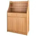 MEUBLE DE SERVICE DE SALLE  - MOD. ML3100SS -  Structure en bois aggloméré anobli de haute épaisseur - N. 2 portes - N. 2 tiroirs - Dim. 95x49xh144 cm