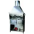 BARBECUE À CHARBON VÉGÉTAL PRO EN ACIER INOX - 2 Foyers séparés - BASE EN FER PLASTIFIÉ - DIMENSIONS L110 x P85 x h236 cm  - Norme CE