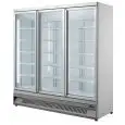 PRÉSENTOIR RÉFRIGÉRÉ POUR BOISSONS - VENTILÉ - Mod OT188VP3 - CAPACITÉ 1530 L - 3 PORTES EN VERRE - TEMPÉRATURE 0°/+10°C - DIMENSIONS cm L 188 x P 71 x H 199,7 - NORME CE