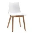 CHAISE ANTICHOC ZÈBRE NATUREL - MOD. 2805 - COQUE EN POLYCARBONATE TRANSPARENT - CADRE EN HÊTRE NATUREL - POUR USAGE INTÉRIEUR - À ASSEMBLER - DIM. cm L 46 x P 52 x H 81 - NORME CE