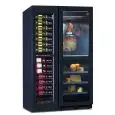 Vitrine réfrigérée pour vins, charcuteries et fromages avec température de +2 à +12 °C / +12 à 20 °C et (2x) de 0° à +20 °C Klimaitalia NORCIA 290 4T