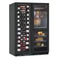 Vitrine réfrigérée pour vins, charcuteries et fromages avec capacité Lt 840 litres et température de +2 à +20 °C et (2x) de 0 à +20 °C Klimaitalia NORCIA 360 3T