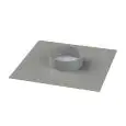 Plaque de finition avec colleret pour sortie de hotte en acier inox