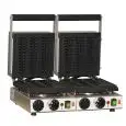GAUFRIER SUCETTE PROFESSIONNEL - MOD. PIASTRA WB2 - PLAQUE EN ALLIAGE ALUMINIUM ET TITANE - 2 PLAQUES POUR GAUFRES SUR BÂTONNETS - ALIMENTATION 230V /50Hz MONOPHASÉE - PUISSANCE 3000 W - DIM. L 56 X P 41 X h 23 cm - NORME CE