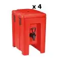 CONTENEUR ISOTHERME - MOD QC05 - POUR LE TRANSPORT DE BOISSONS ET ALIMENTS LIQUIDES  - CHAUDS OU FROIDS  - CAPACITÉ Lt. 4,3 - DIM cm L24,5xP35x39,5H - EMBALLAGE N 4 PIÈCES