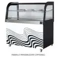 BANQUET CHAUD - MOD. BCVC - VERRE BOMBÉ - COMPARTIMENT FERMÉ - STRUCTURE INOX - TEMPÉRATURE °C +30 /+ 90 - CONTRÔLE THERMOSTATIQUE - ÉCLAIRAGE - MONOPHASÉ 240V - NORME CE