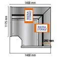Angle du panneau d’affichage neutre 90° AC  (ouvert) avec vitre automatique
