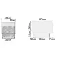 Boîtier latéral pour compteurs série MR 9.5 avec verre bombé - Épaulements thermoformés et isolés (épaisseur 40 mm) - Plateau en acier inoxydable - Compartiment ouvert - Dimensions cm L 78 x P 117,5 x H 85
