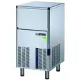 MACHINE À GLAÇONS CREUX - Mod SEI50 - CAPACITÉ DU RÉSERVOIR Kg 17 - PRODUCTION AVEC MOTEUR À AIR JUSQU'À kg 50/24 h - PRODUCTION AVEC MOTEUR À EAU JUSQU'À kg 49/24 h - Dim. Cm L 48,6 x P 57,5 x 72,1/81,3 H