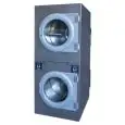 SÉCHEUR ROTATIF EN CIRCUIT FERMÉ CHEVAUCHÉ - MOD. FET 16 E TW CC - PANIER EN ACIER INOXYDABLE - CHAUFFAGE ÉLECTRIQUE - ORDINATEUR PROGRAMMABLE PAR LE CLIENT - INVERSION DE ROTATION DU PANIER - 5 PROGRAMMES DE TRAVAIL - CAPACITÉ Kg 16 + 16 - VITESSE DU PAN