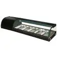 PRÉSENTOIR VITRINE RÉFRIGÉRÉE DE TABLE POUR SUSHI - Mod UL - Température 0°/+6°C - Pour bacs GN 1/3 h 40 mm - Alimentation MONOPHASE V220/1/50Hz - Norme CE