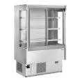 PRÉSENTOIR MURAL RÉFRIGÉRÉ SELF-SERVICE - MOD. SILVER SC - PORTES COULISSANTES - ENTIÈREMENT CONSTRUIT EN ACIER INOX AISI 304 - DOTÉ DE TROIS RAYONS INCLINABLES - ALIMENTATION MONOPHASÉE 230 V/50 Hz - FROID VENTILÉ - TEMPÉRATURE +4/+6 °C - NORME CE