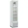 ARMOIRE RÉFRIGÉRÉE EN TÔLE PEINTE BLANCHE - POUR BOISSONS - VENTILÉE - Mod MILS COOLER 225V B - CAPACITÉ 221 L - 1 PORTE EN VERRE - TEMPÉRATURE +1/+9°C - DIMENSIONS cm L 45 x P 49,7 x 188,1 H - NORME CE