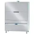 LAVE USTENSILES ÉLECTRONIQUE EN ACIER INOX - MOD. SM991E - 2  PANIERS- AVEC POMPE DE VIDANGE - VOLTAGE TRIPHASE - CONTRÔLE DE LAVAGE ÉLECTRONIQUE - HAUTEUR MAX PASSAGE INTÉRIEUR 84 cm -  PANIERS 60x67 cm- CYCLE (sec) 120/240/360/540 - DOSEUR POUR DÉTERGEN