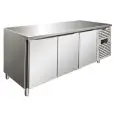 TABLE RÉFRIGÉRÉE EN ACIER INOX AISI 304 - FROID VENTILÉ - Mod SNACK 3100 TNF - 3 PORTES - CAPACITÉ 386 L - TEMPÉRATURE -2°/+8°C - Dim L 179,5 x P 60 x h 86 cm