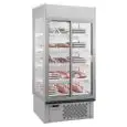 PRÉSENTOIR MURAL RÉFRIGÉRÉ POUR CHARCUTERIE ET LAITAGES - MOD SUPER SUNNY 14 GLASS - CAPACITÉ DE 940 LITRES - TEMPÉRATURE 0°/+10°C - VENTILÉ - DIMENSIONS cm L 133,5 x P 73,7 x 198,7 H - Norme CE