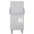 LAVE-VAISSELLE À CAPOT MÉCANIQUE EN ACIER INOXYDABLE - MOD U110N PS - AVEC POMPE DE VIDANGE - ALIMENTATION TRIPHASÉE - HAUTEUR UTILE MAXIMALE DU PASSAGE 43 cm - PANIER CARRÉ 50x50 cm - CYCLE (s) 90/120 - Dimensions totales cm L 64 x P 74 x 150 H