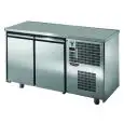 TABLE RÉFRIGÉRÉE EN ACIER INOX AISI 304 - Mod. UG02M60 - VENTILÉ - N. 2 PORTES - TEMPÉRATURE 0°/+10°C - Dim. 146x60xh85/92 cm - Norma CE
