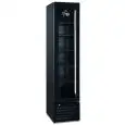 Présentoir réfrigéré - Ventilé - Mod THIN FREEZER BLACK - Capacité L 165 - N 1 porte vitrée - Température -17/-22°C - Dimensions cm L 42 x P 60 x H 188