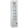 Présentoir réfrigéré - Ventilé - Mod THIN FREEZER WHITE - Capacité L 165 - N 1 porte vitrée - Température -17/-22°C - Dimensions cm L 42 x P 60 x H 188