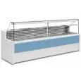 Comptoir-vitrine réfrigéré - Mod TIBET - Froid Statique avec cellule de réserve réfrigérée - Température minimale de service °C +4/+6 - Profondeur plan d'exposition: 52 cm
