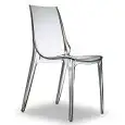 CHAISE VANITY CHAIR - MOD. 2652 - STRUCTURE EN POLYCARBONATE - POUR USAGE À L’INTÉRIEUR ET À L’EXTÉRIEUR - EMPILABLE - DIM. L 49 x P 55 x H 88 cm - NORME CE