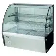 VITRINE CHAUFFANTE POUR COMPTOIR SNACK EN ACIER INOX - VITRE BOMBÉE - Mod. VPH120 - Température +30º/+90ºC - Capacité Lt. 120 - Voltage monophase V230 50/60 Hz - Puissance W 1100 - Dim. 71x58xh67 cm