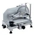 TRANCHEUSE VERTICALE À CHARCUTERIE mod. VPR 300 MN (MONOPHASE) - Norme CE - RoHS - Lame Ø 300 en acier chromé antiadhésive avec rainures spéciale - Coupe utile mm 250 x 200 - Aiguiseur fixe