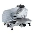 TRANCHEUSE VERTICALE À CHARCUTERIE mod. VPR 350 MN (MONOPHASE) - Norme CE - RoHS - Lame Ø 350 en acier inoxydable - Coupe utile mm 335 x 260 - Aiguiseur fixe