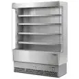 PRÉSENTOIR MURAL RÉFRIGÉRÉ - MOD. VULCANO 80 INOX C/P - POUR VIANDE PRÉEMBALLÉE - VENTILÉE - TEMPÉRATURE MINIMALE DE FONCTIONNEMENT °C 0/+2 - SELF SERVICE - NON CANALISABLE - NORME CE