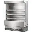 PRÉSENTOIR MURAL RÉFRIGÉRÉ - MOD. VULCANO 80 INOX F/V - POUR FRUITS ET LÉGUMES - VENTILÉ - TEMPÉRATURE MINIMALE DE SERVICE °C +6/+8 - SELF SERVICE -NON MODULAIRE- NORME CE