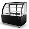 VITRINE À PÂTISSERIE - MOD. ROUND - VITRES FRONTALES BOMBÉES - FROID VENTILÉ - TEMPÉRATURE +2°/+8°C - ALIMENTATION MONOPHASÉE 230V/1/50 Hz - HAUTEUR 120 cm - Norme CE