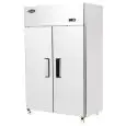 ARMOIRE RÉFRIGÉRÉE COMPACTE EN ACIER INOX - Mod. YBF9218GR - FROID VENTILÉ - CAPACITÉ 900 L - 2 PORTES - TEMPÉRATURE -2°/+8°C - Dim. L 120 x P 73 x h 195,5 cm - Norme CE