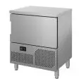 REFROIDISSEUR RAPIDE - MOD. B05FDP/14Q - Refroidissement par air - Capacité du plateau : N.5 x GN 1/1 (cm 53x32,5) ou N. 5 cm 60x40 - Rendement en réduction positive : +70° +3° (Kg.15) - Rendement négatif : +70° -18° ( Kg 15 ) - Dim.  75  x 70  x h 85 cm
