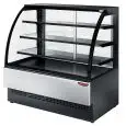 VITRINE RÉFRIGÉRÉ POUR PÂTISSERIE- MOD. EVO_VT - RÉFRIGÉRATION VENTILÉE- TEMPÉRATURE °C +2/+4 - PORTE FRONTALE EN VERRE OUVRANT ET PORTES POSTÉRIEURES COULISSANTES EN DOUBLE VITRAGE TEMPRÉ - VITRES LATÉRALES EN DOUBLE VITRAGE - N. 3 TABLETTES EN VERRE A