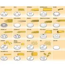 FILIÈRE EN ALLIAGE DE LAITON, MESURES DIFFERENTES - BRONZE - pour machines à pâte fraiche Mod Mod PF80E LILLY