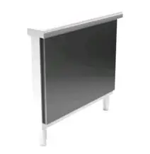 panneaux latéraux  en inox naturel avec finissage en scotch brite